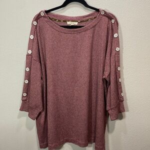 5 for $25 Peyton Primrose by C.‎ J. Banks top button sleeves pink